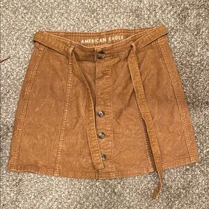American Eagle Outfitters Brown Button-Front Skirt